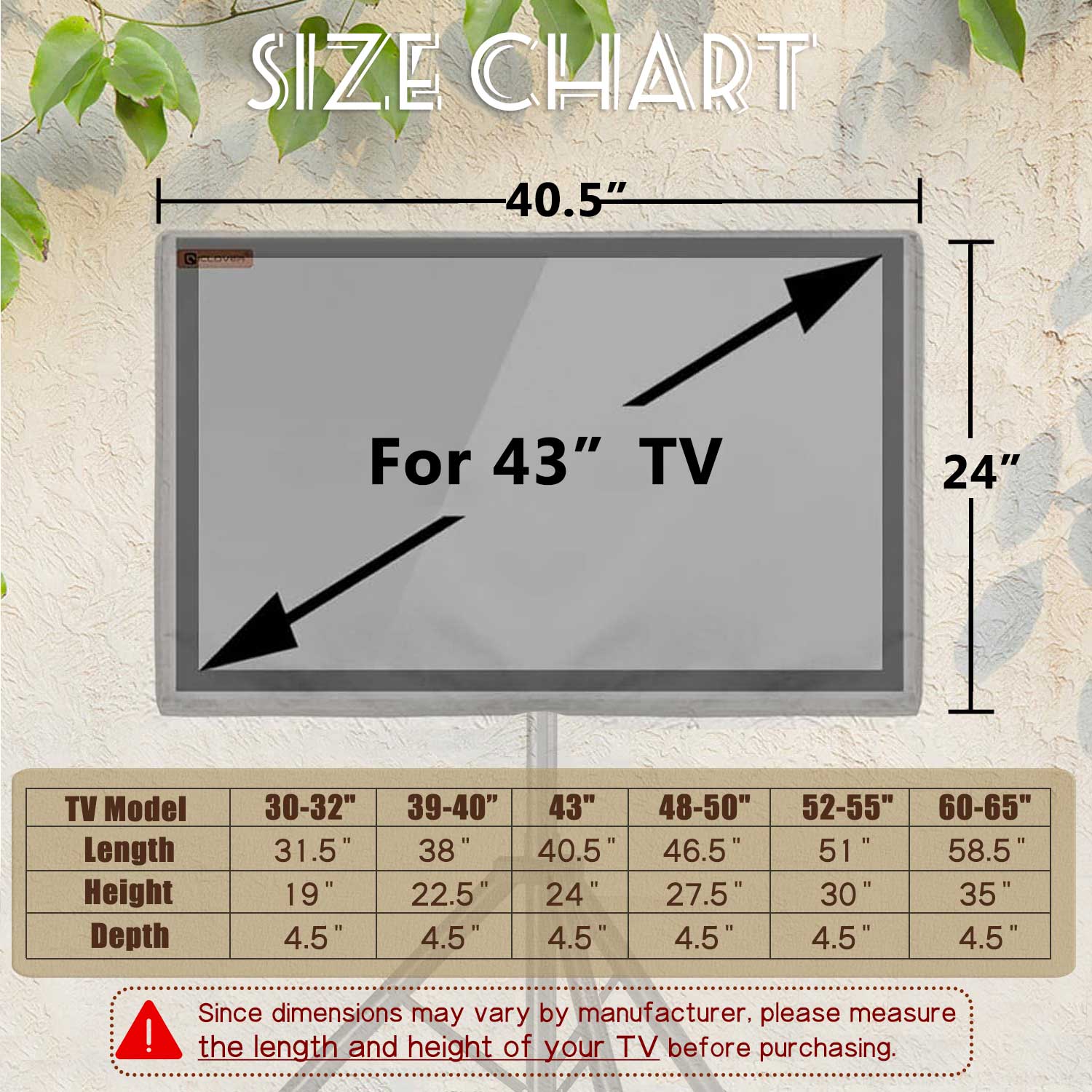Mobile TV Stand Cover - Waterproof Outdoor Television Screen Protector with Side Zipper -Black