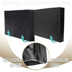 Mobile TV Stand Cover - Waterproof Outdoor Television Screen Protector with Side Zipper -Black
