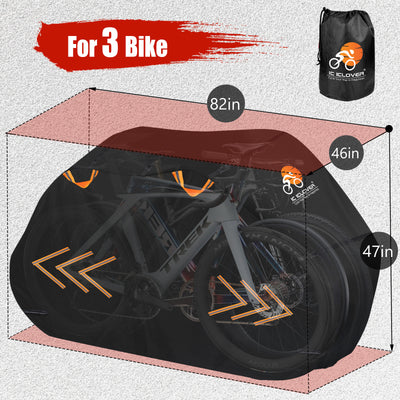 IC ICLOVER Bike Cover for Transport on Rack, Bicycle Covers for 1, 2, 3 Bikes on Rear Bike Rack, 600D Outdoor Storage Bike Travel Cover on Car Bike Rack, Waterproof Bike Rack Covers