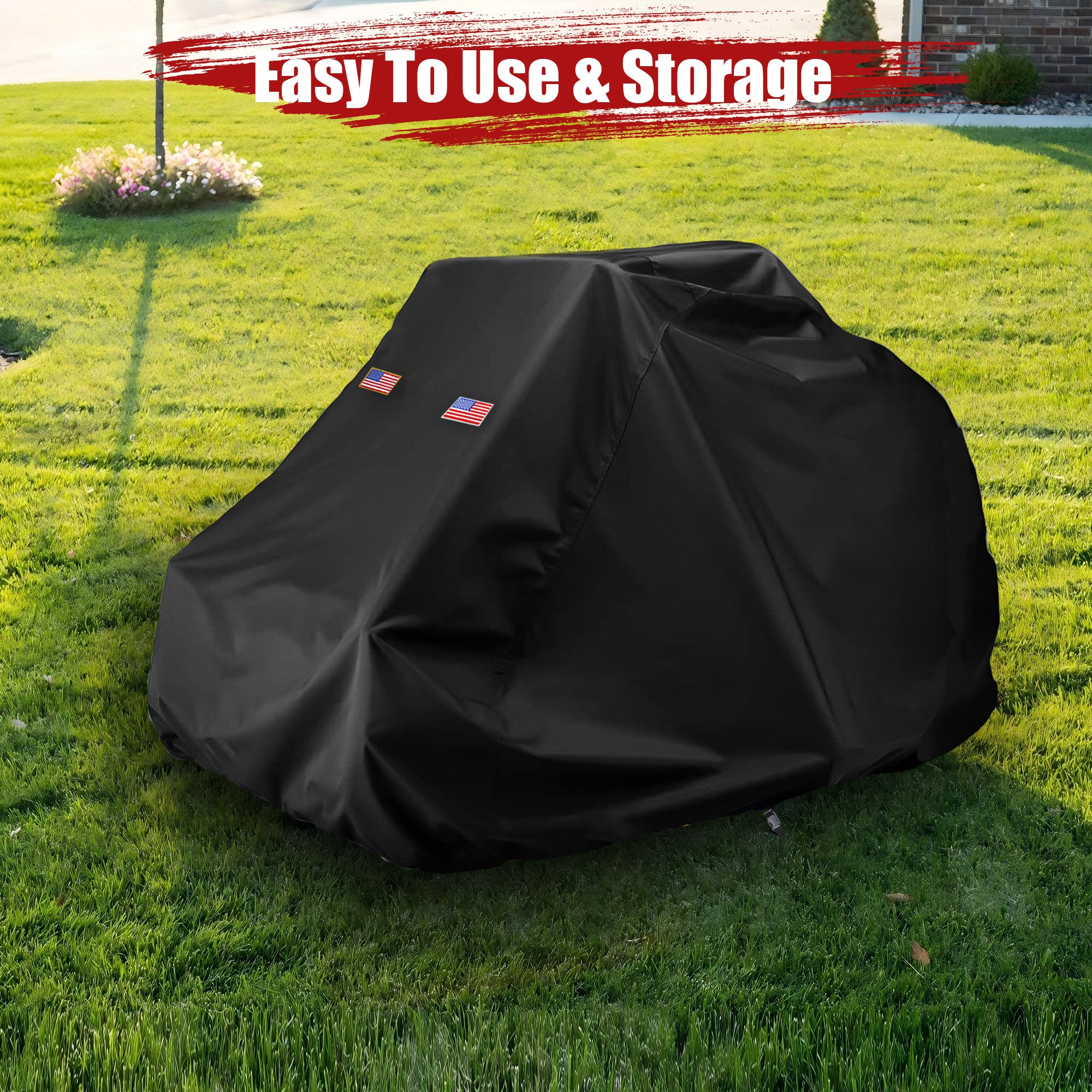 Zero-Turn Lawn Mower Cover, Riding Lawn Mower Covers Waterproof Heavy Duty 600D Oxford Zero-Turn Cover Fit for Cub Cadet BaJohn Deere Craftsman Gravely Universal Tractor Cover Up to 60" Decks Boy Toro