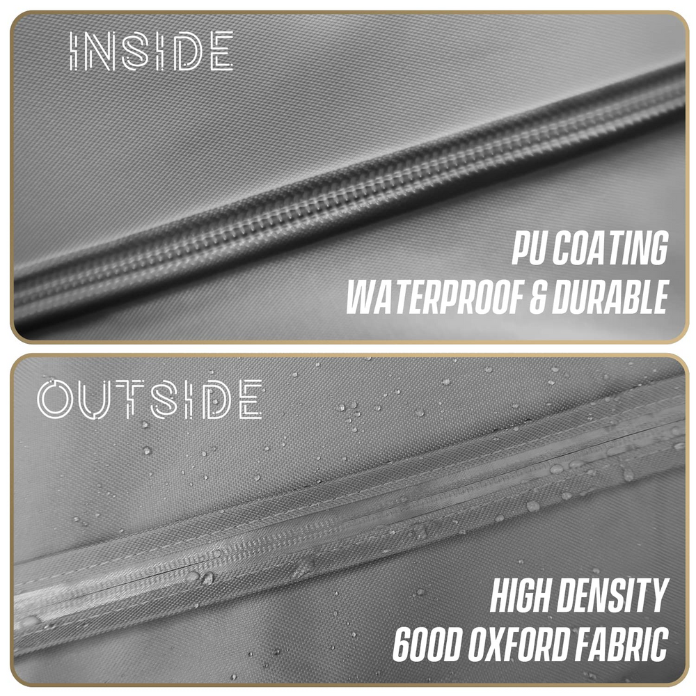 IC ICLOVER Outdoor TV Cover | 600D Heavy Duty | Weatherproof TV Enclosure |Waterproof Zipper Access with Bottom Seal for Outside LED, LCD TVs (Gray)