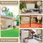 Outdoor TV Cover - Beige Weatherproof TV Screen Protector with Zipper & Remote Control Pocket