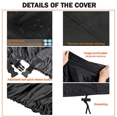Golf Cart Cover | Waterproof Snowproof Golf Club Cover for 4 Passenger Seat Fit EZ GO | Club Car Precedent | Yamaha Drive Easy-On Golf Carts Cover with Rear Zipper Up to 112 Inch