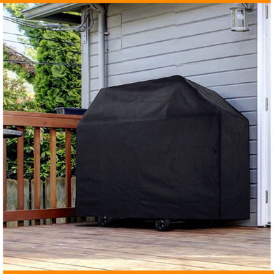 Grill Cover | BBQ Grill Cover | Waterproof | Weather Resistant | Rip-Proof | Anti-UV |  Fade Resistant | with Adjustable Velcro Strap | Gas Grill Cover for Weber | Char Broil | Nexgrill Grills | 57 inch (Black)