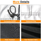 Grill Cover | BBQ Grill Cover | Waterproof | Weather Resistant | Rip-Proof | Anti-UV |  Fade Resistant | with Adjustable Velcro Strap | Gas Grill Cover for Weber | Char Broil | Nexgrill Grills | 57 inch (Black)