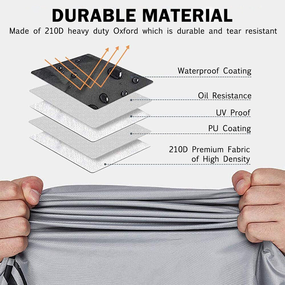Outdoors Lawn Mower Cover Waterproof Heavy Duty Polyester Oxford Waterproof UV Dust Protection Push Mower Cover with Drawstring and Storage Bag