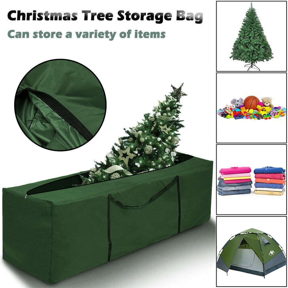 Christmas Tree Storage Bag, Fit for 6-9 Feet Artificial Unassembled Tree, 210D Dust Proof Waterproof Oxford Bag with Zipper & Convenient Handle, Multiple Uses Holiday Xmas Decorations Storage Case