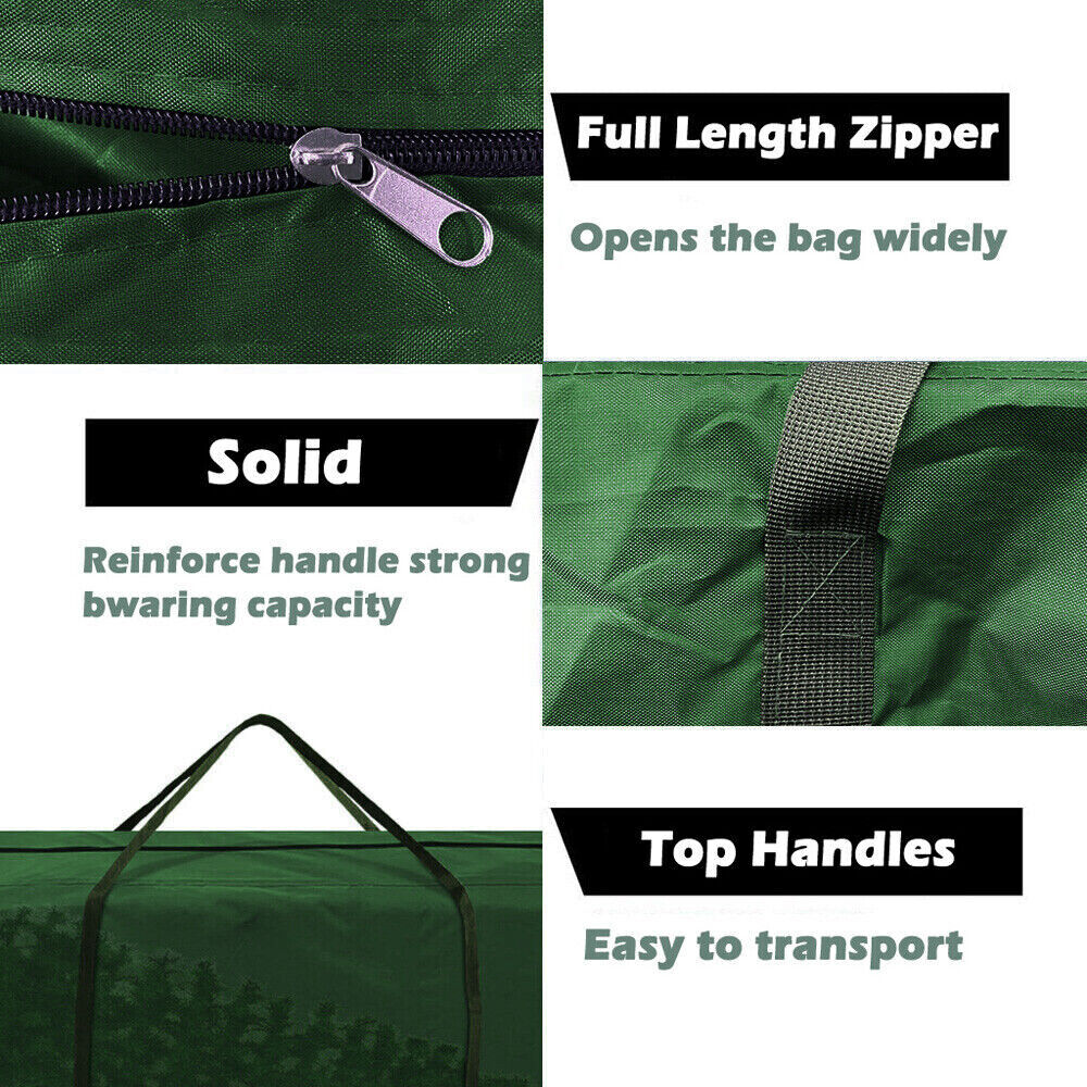 Christmas Tree Storage Bag, Fit for 6-9 Feet Artificial Unassembled Tree, 210D Dust Proof Waterproof Oxford Bag with Zipper & Convenient Handle, Multiple Uses Holiday Xmas Decorations Storage Case
