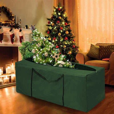 Christmas Tree Storage Bag, Fit for 6-9 Feet Artificial Unassembled Tree, 210D Dust Proof Waterproof Oxford Bag with Zipper & Convenient Handle, Multiple Uses Holiday Xmas Decorations Storage Case